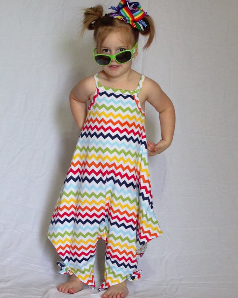 Girl's Vacation Romper Pattern - Ellie and Mac, Digital (PDF) Sewing Patterns | USA, Canada, UK, Australia