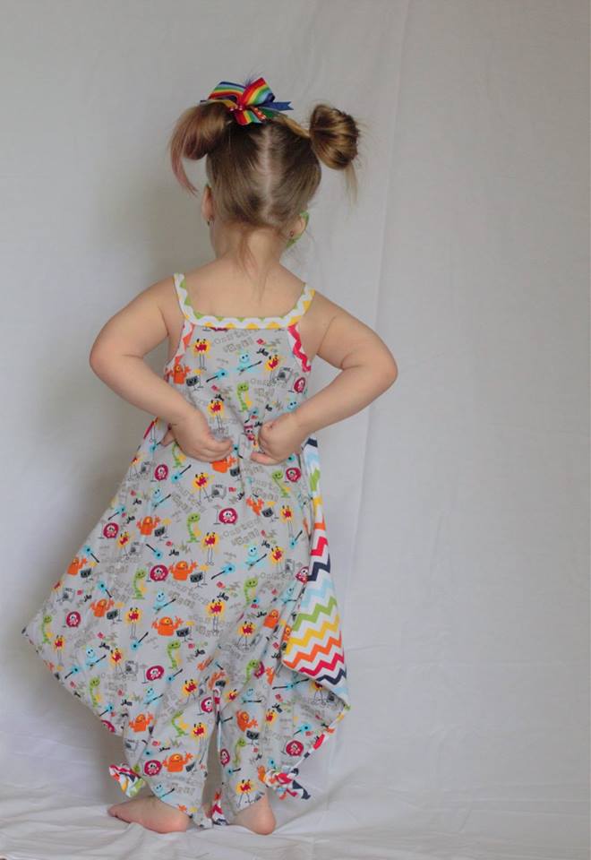 Girl's Vacation Romper Pattern - Ellie and Mac, Digital (PDF) Sewing Patterns | USA, Canada, UK, Australia