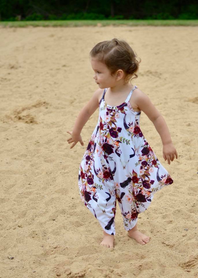 Girl's Vacation Romper Pattern - Ellie and Mac, Digital (PDF) Sewing Patterns | USA, Canada, UK, Australia