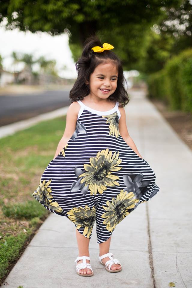 Girl's Vacation Romper Pattern - Ellie and Mac, Digital (PDF) Sewing Patterns | USA, Canada, UK, Australia