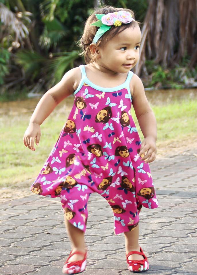Girl's Vacation Romper Pattern - Ellie and Mac, Digital (PDF) Sewing Patterns | USA, Canada, UK, Australia