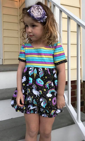 Girl's Whimsy Bubble Romper & Dress Pattern - Ellie and Mac, Digital (PDF) Sewing Patterns | USA, Canada, UK, Australia