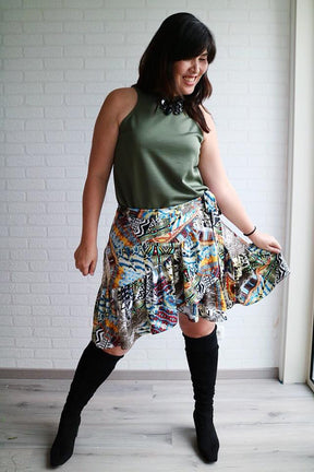 Women's Wrap Skirt Pattern - Ellie and Mac, Digital (PDF) Sewing Patterns | USA, Canada, UK, Australia