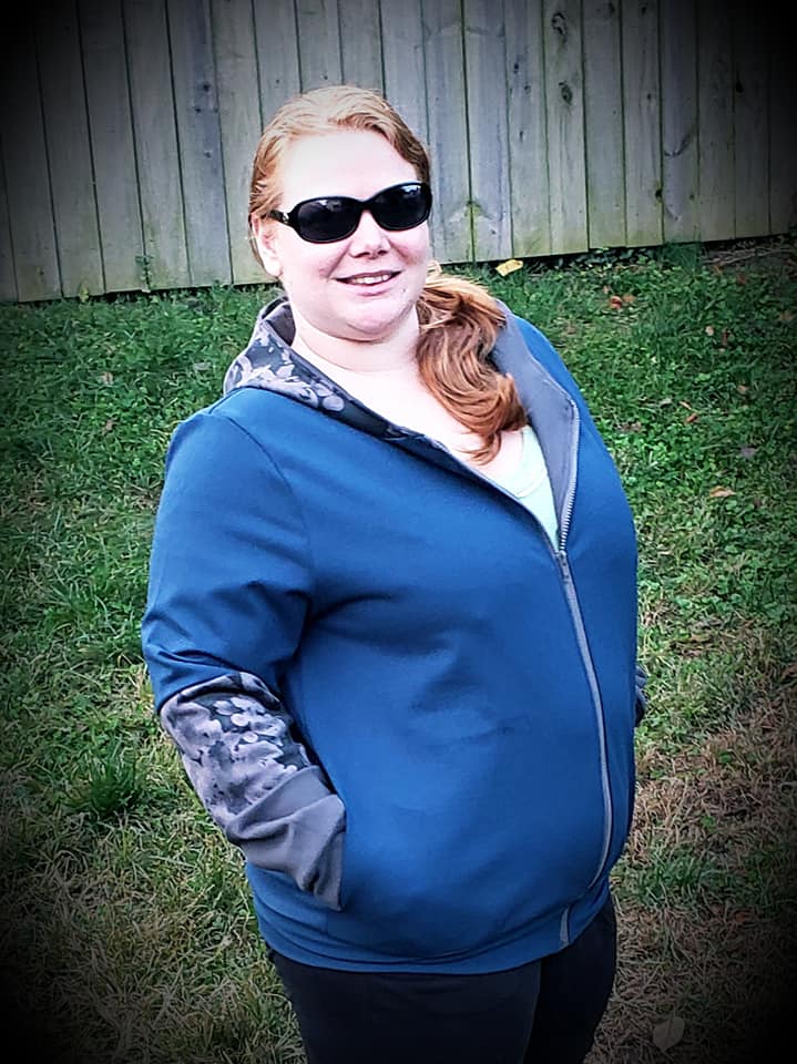 Zip up jacket pattern top