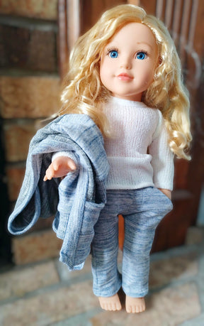 Go Exploring Cardigan and Flare/Straight Pants Doll Pattern Set