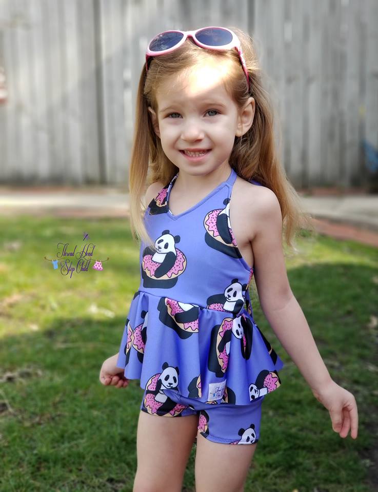 Girl's Be Brilliant Swimsuit Pattern - Ellie and Mac, Digital (PDF) Sewing Patterns | USA, Canada, UK, Australia