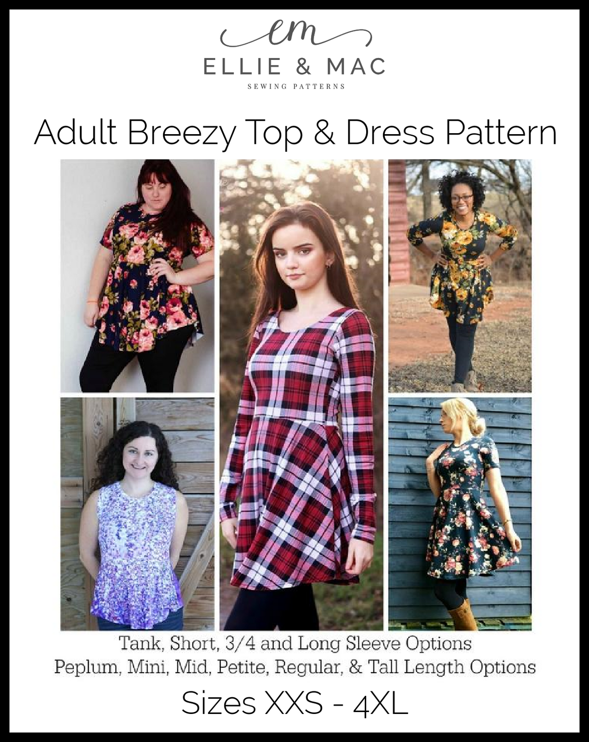 ladies top dress patterns Ladies Summer Basics Tank & Dress Easy PDF Sewing Pattern by Love Notions, Print-At-Home Format