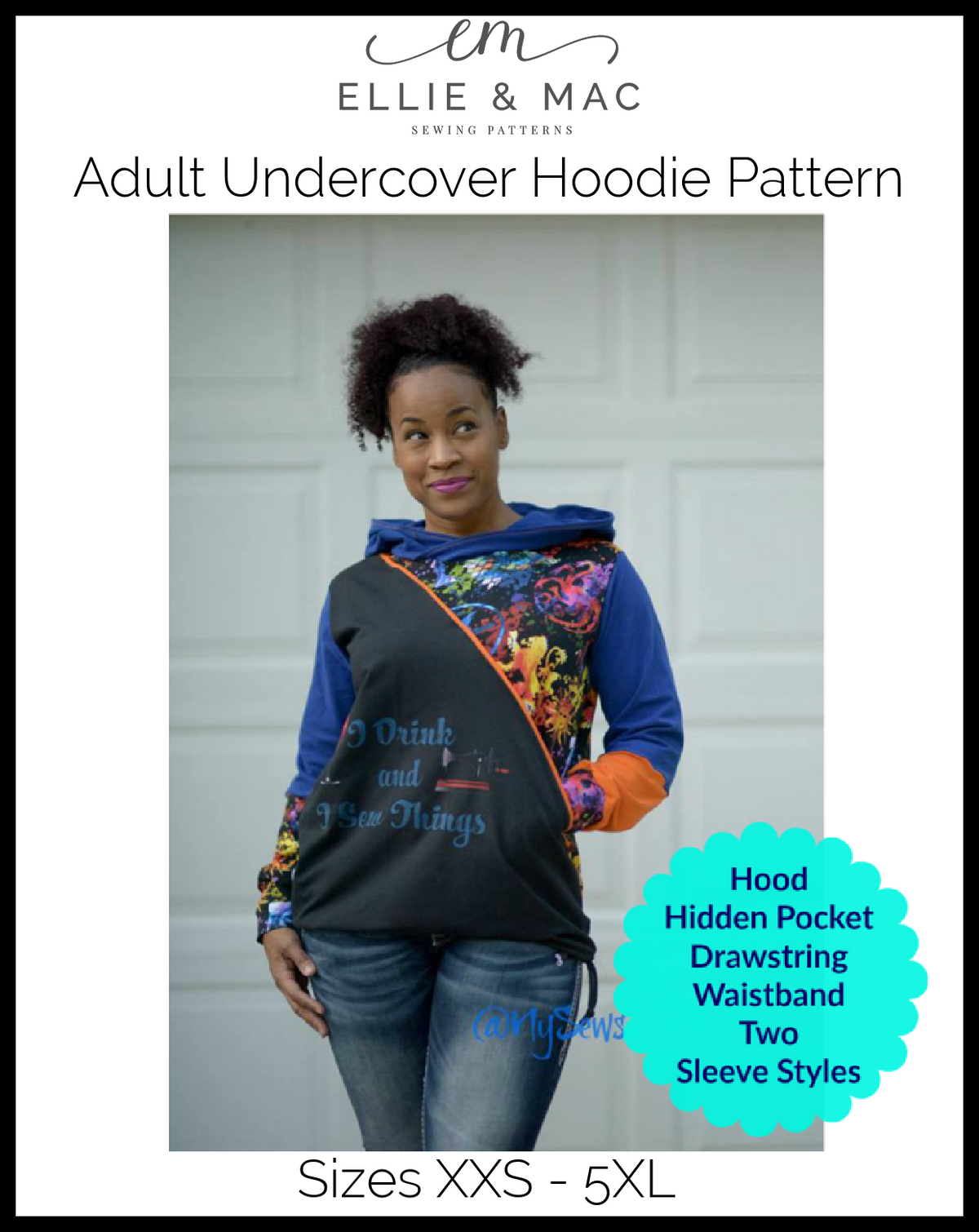 Adult Undercover Hoodie Pattern - Clearance Sale