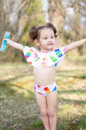 Kids Waterfall Swimsuit Mix & Match Pattern