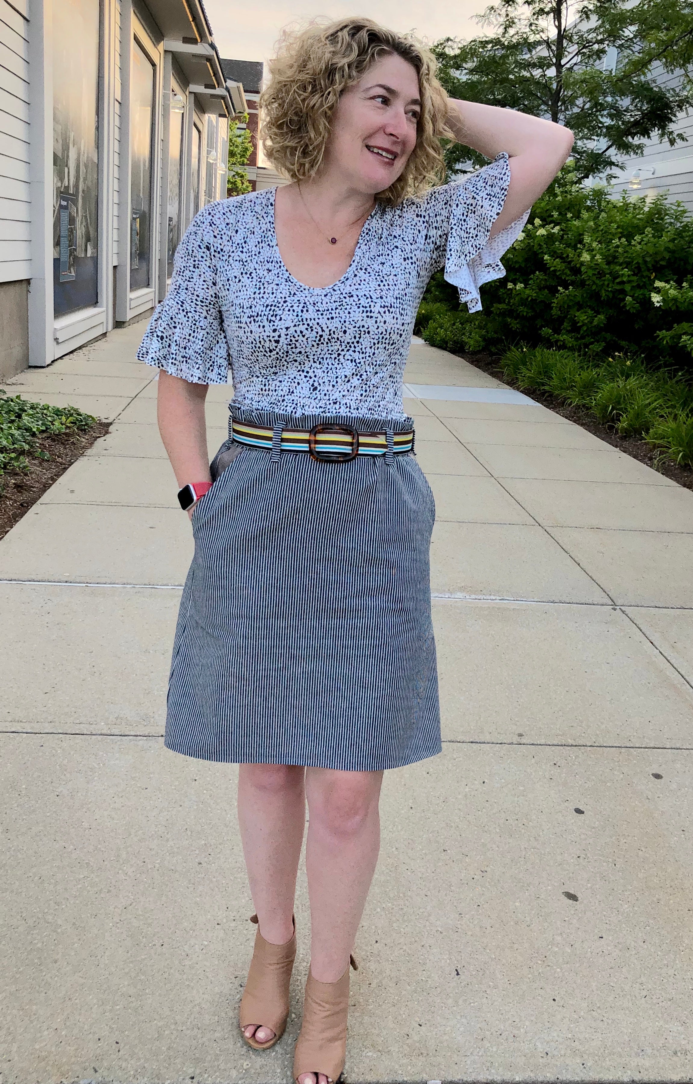 Paper bag fitted skirt cheap