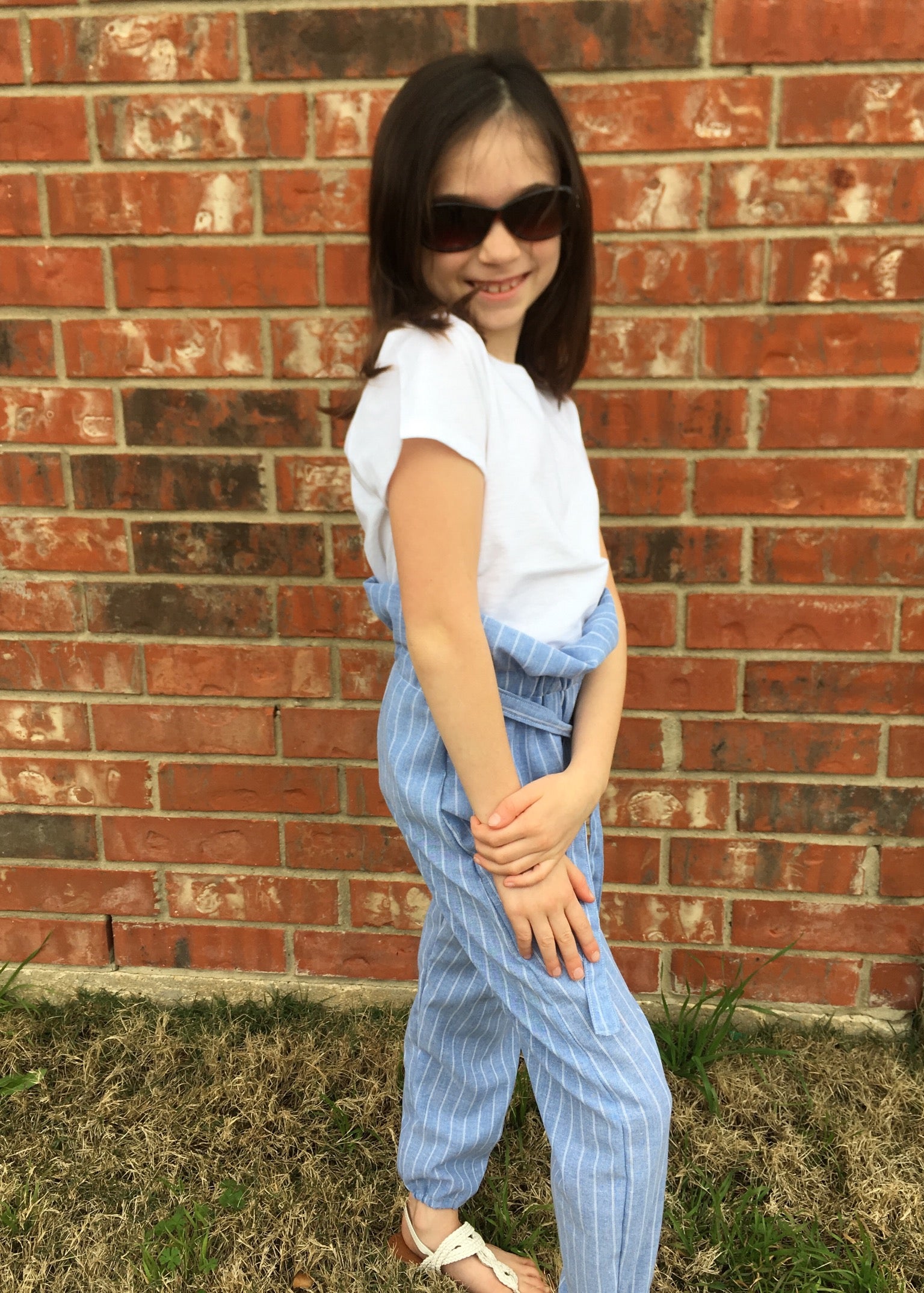 Girls paperbag best sale pants