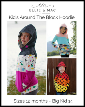 Around the Block Hoodie Pattern (kids)