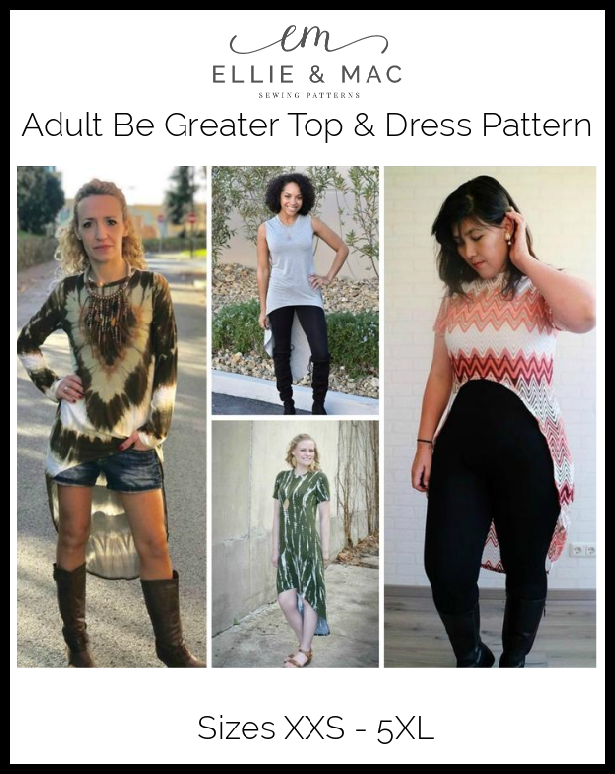 Be Greater Top & Dress Pattern (adult) - Clearance Sale