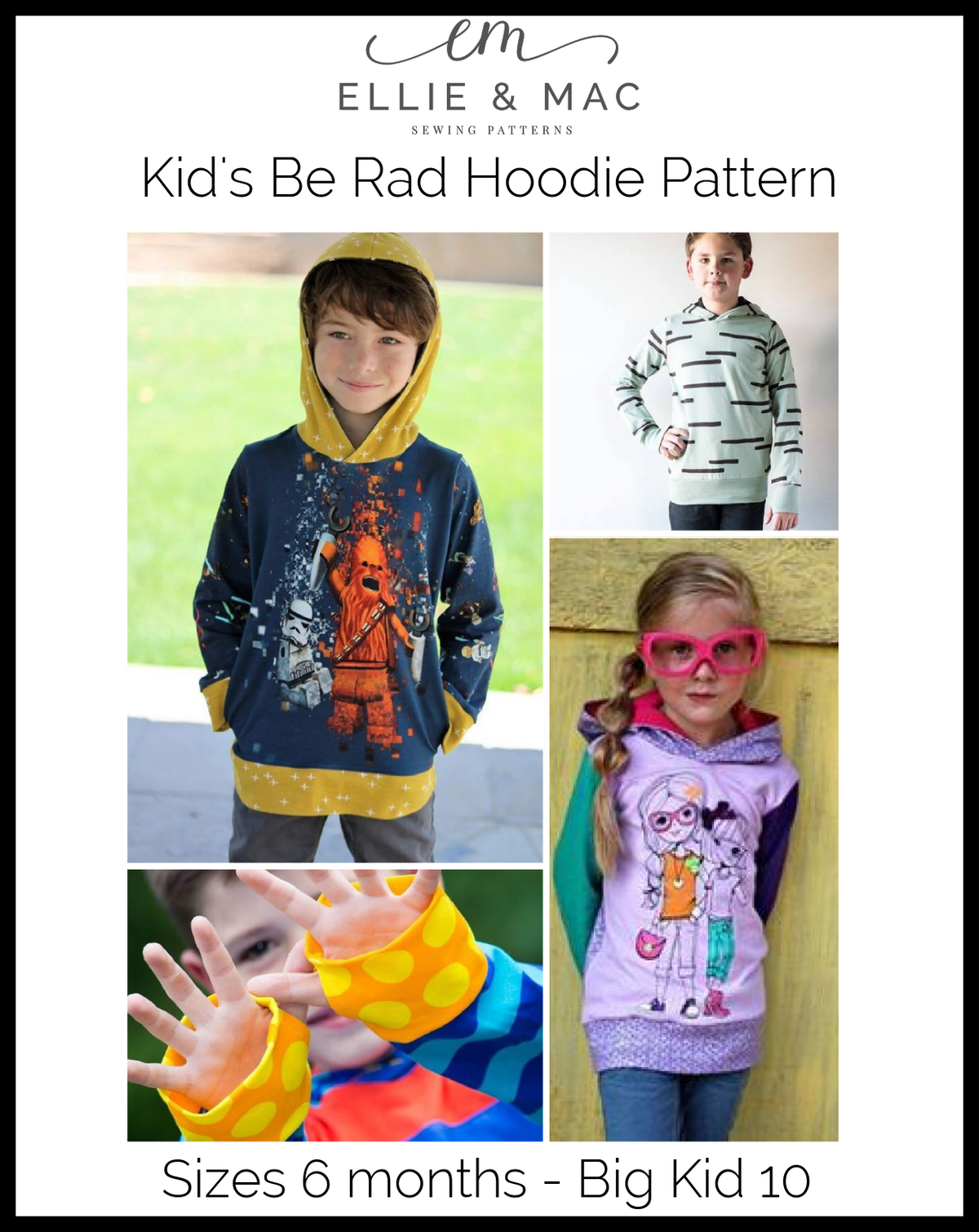 Kids Be Rad Hoodie Pattern - Clearance Sale