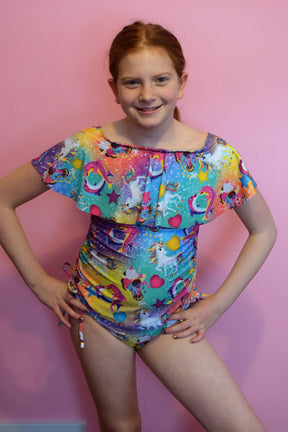 Kids Waterfall Swimsuit Mix & Match Pattern
