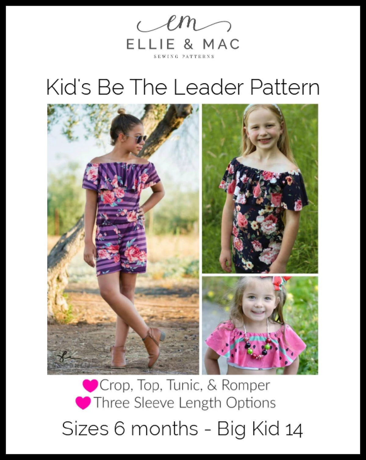 Kids Be The Leader Top & Romper Pattern