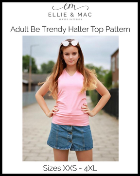 Be Trendy Halter Top Pattern (adult) - Clearance Sale