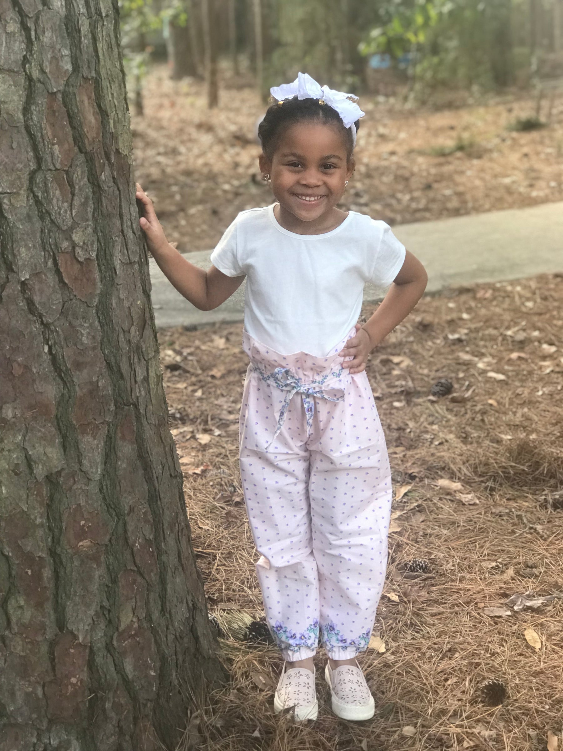 Patterned paper 2025 bag trousers