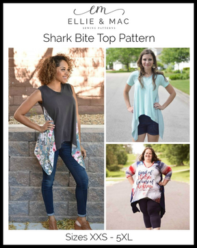Shark Bite Top Pattern (adult's) - Clearance