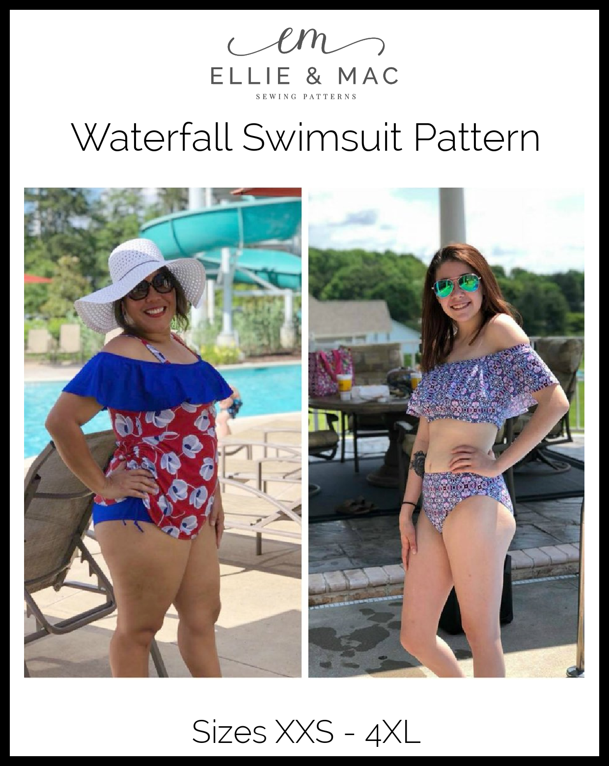 Waterfall Swimsuit Mix & Match Pattern (adult's)