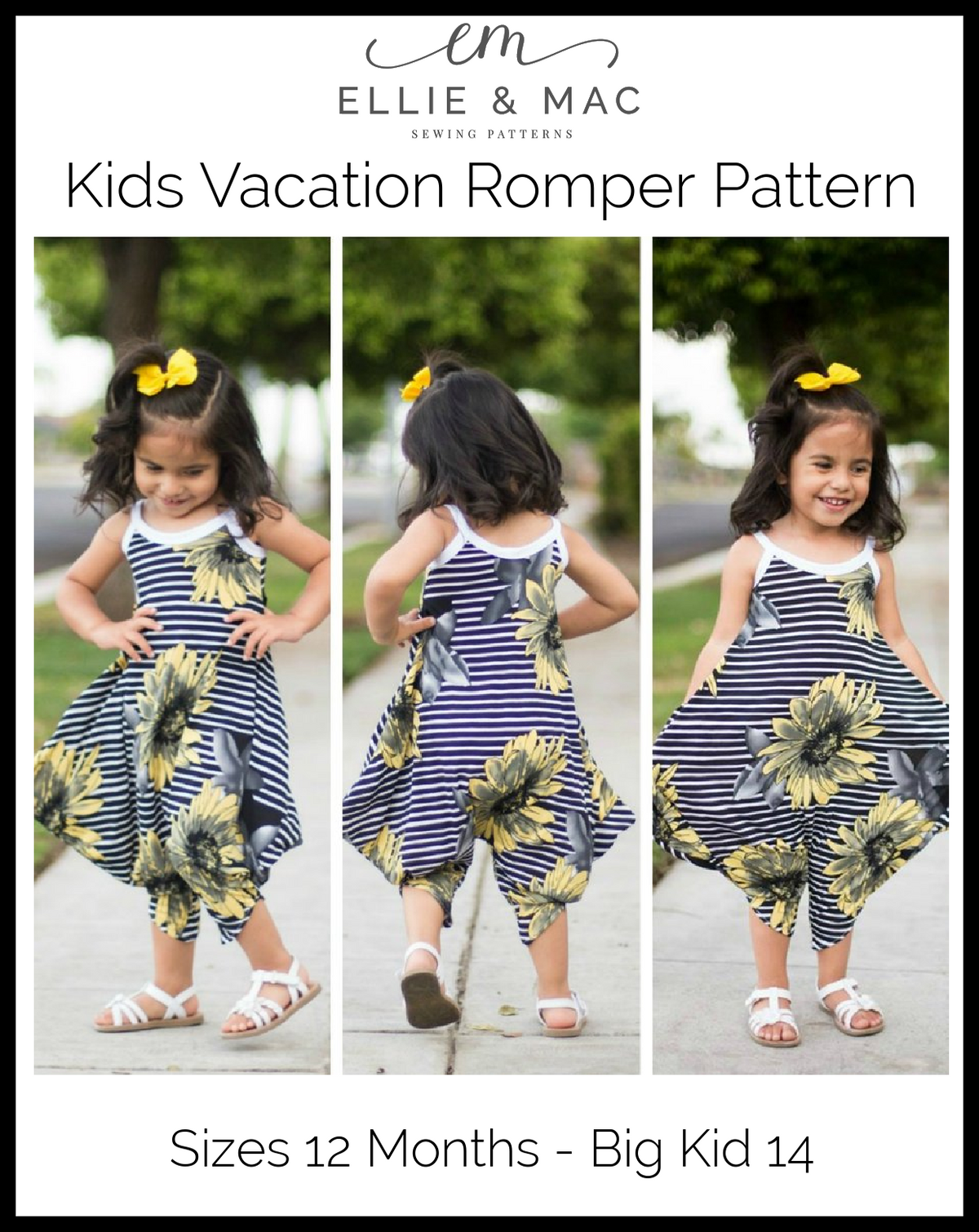 Kids Vacation Romper Pattern - Clearance Sale