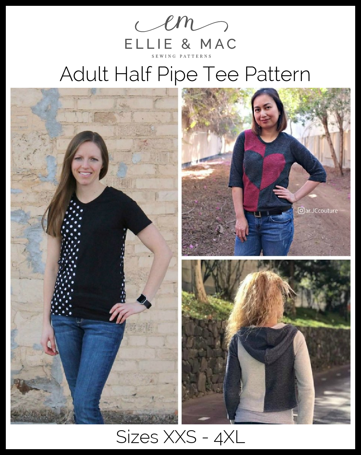 Half Pipe Tee Pattern (adult's) - Clearance Sale