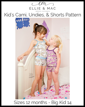 Kid's Cami, Undies, & Shorts Pattern