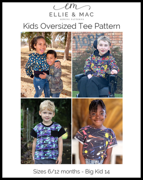 Kids Oversized Tee Pattern