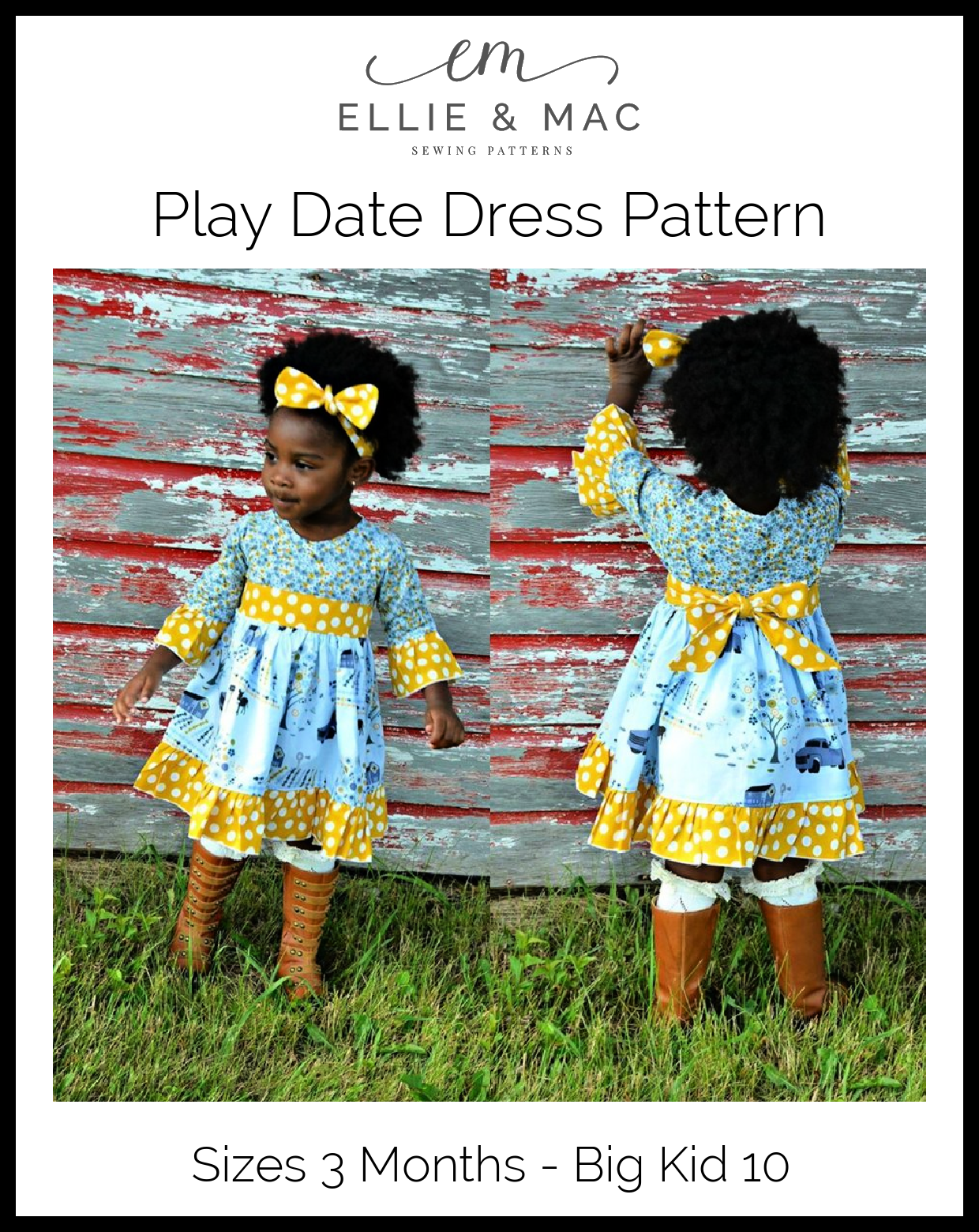 Kids Play Date Dress Sewing Pattern