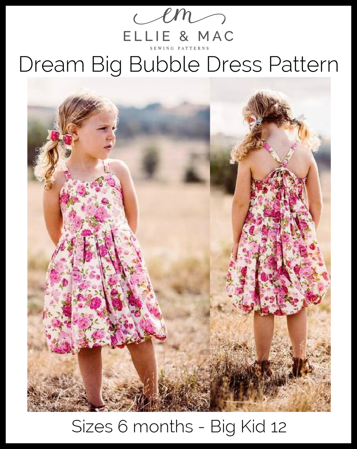 Kids Dream Big Bubble Dress Pattern - Clearance Sale