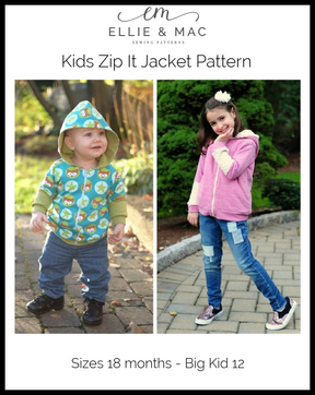 Kids Zip It Jacket Pattern - Clearance Sale