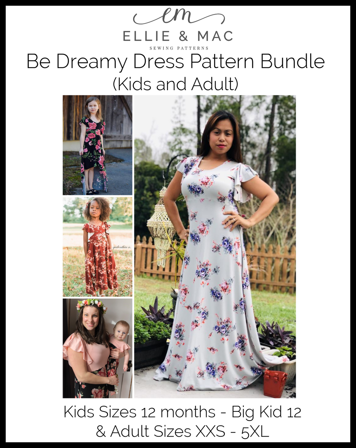 Be Dreamy Dress Pattern Bundle (Kids and Adult)