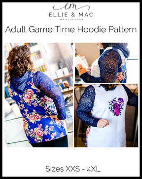 Game Time Hoodie Pattern (adult's) - Clearance