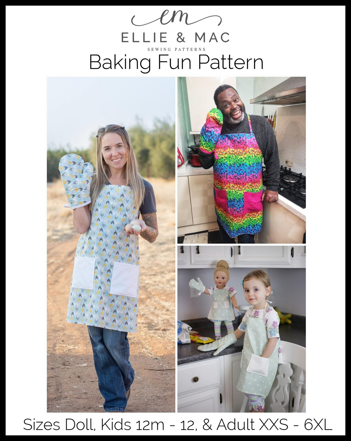 Baking Fun Pattern: Apron & Oven Mitt