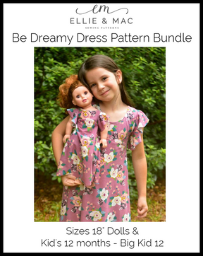 Be Dreamy Dress Pattern Bundle Pack (Kids & Doll)