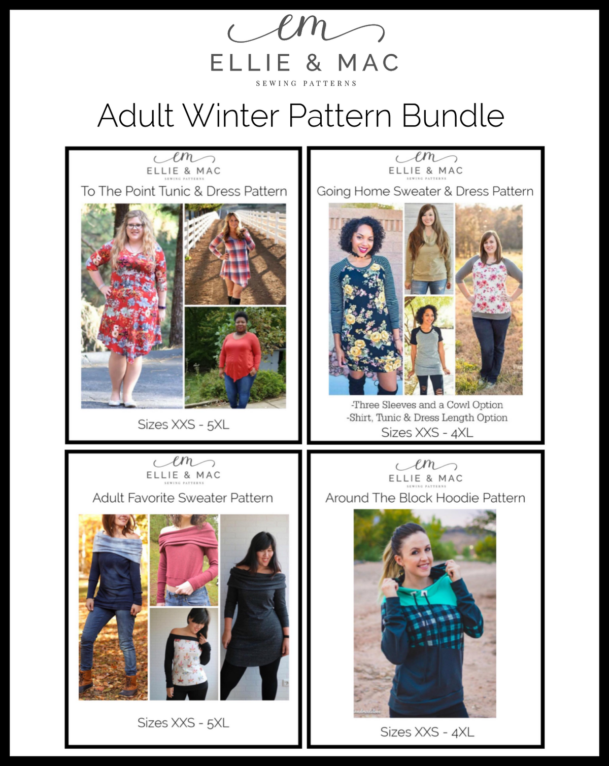 easy winter dress patterns Winter Sewing Pattern Bundle 1