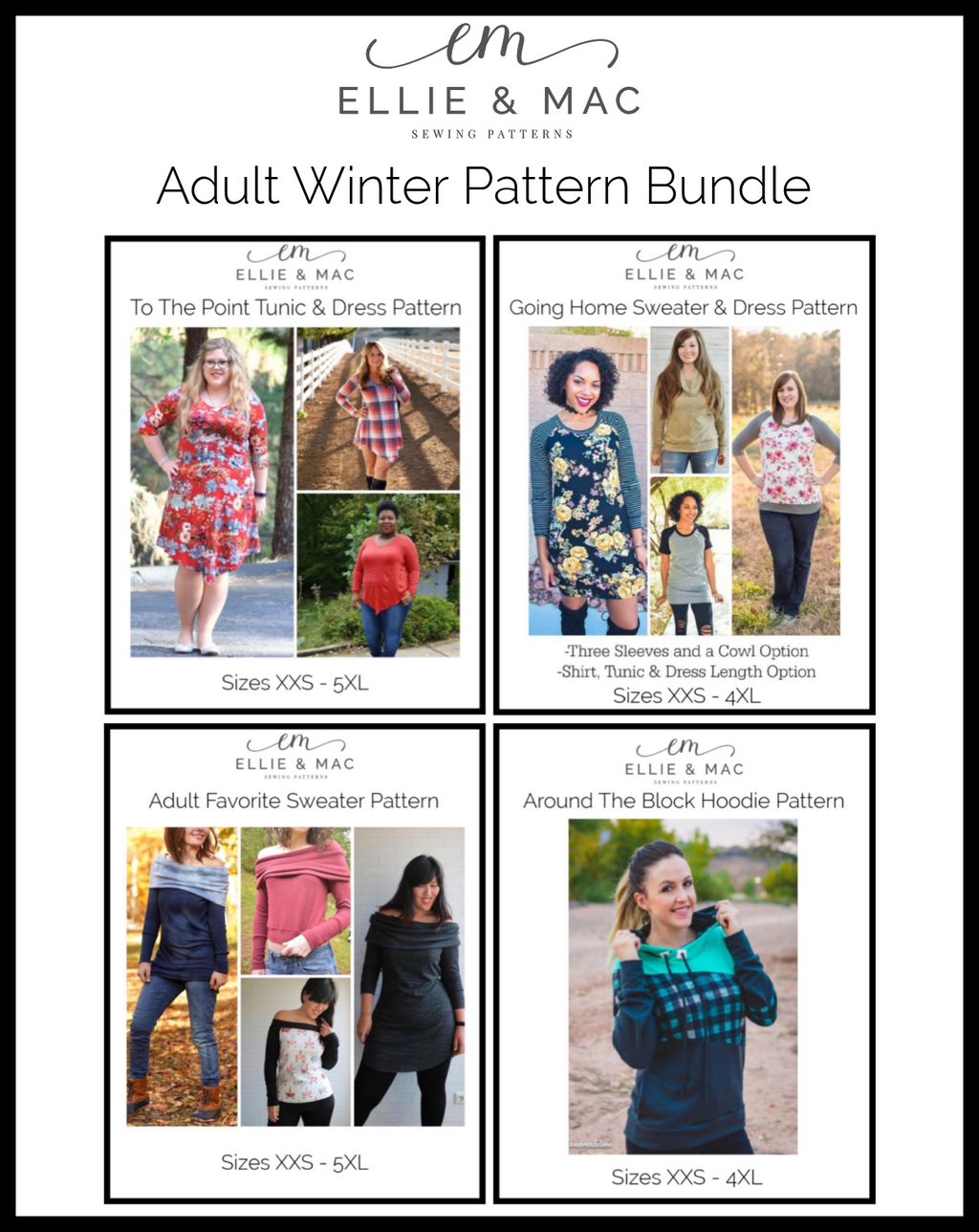 Dress Sewing Pattern Sewing Pattern Bundle PDF Sewing Patterns Easy Beginner  Sewing Patterns Sizes XXS 5XL Patterns 