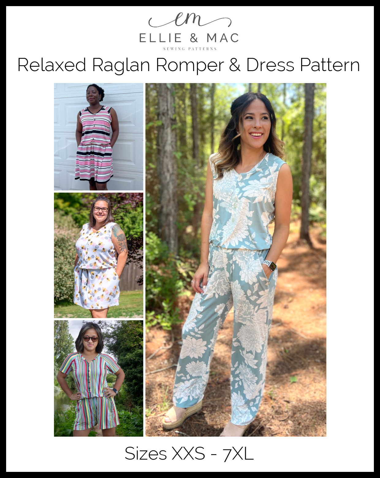Relaxed Raglan Romper & Dress Pattern