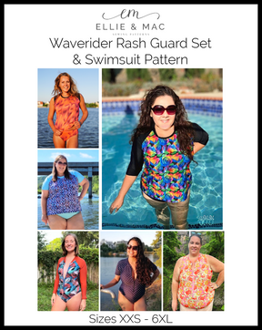 Wave Rider Rash Guard Set & Swimsuit Pattern