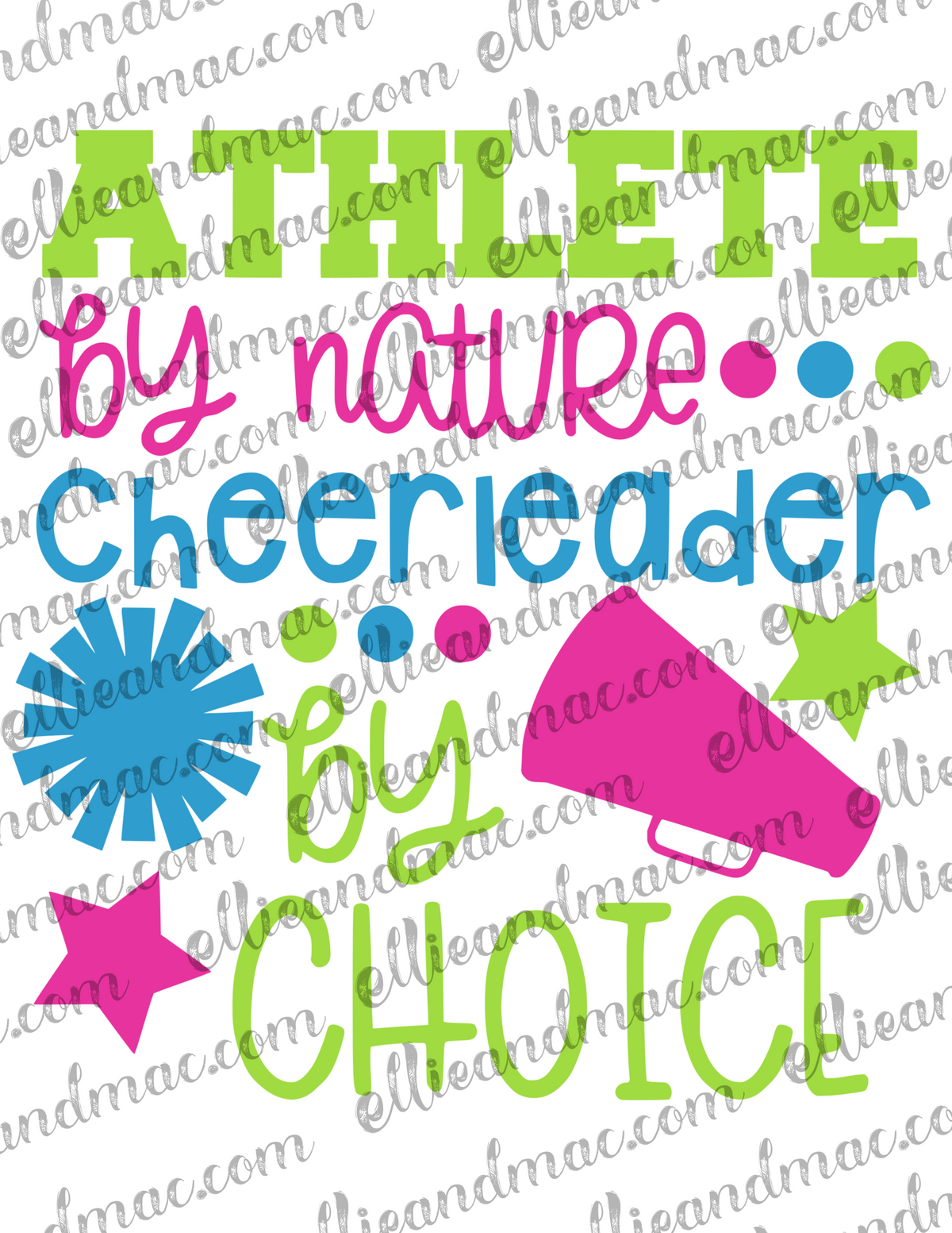 Athlete By Nature Cheerleader By Choice SVG Cutting File