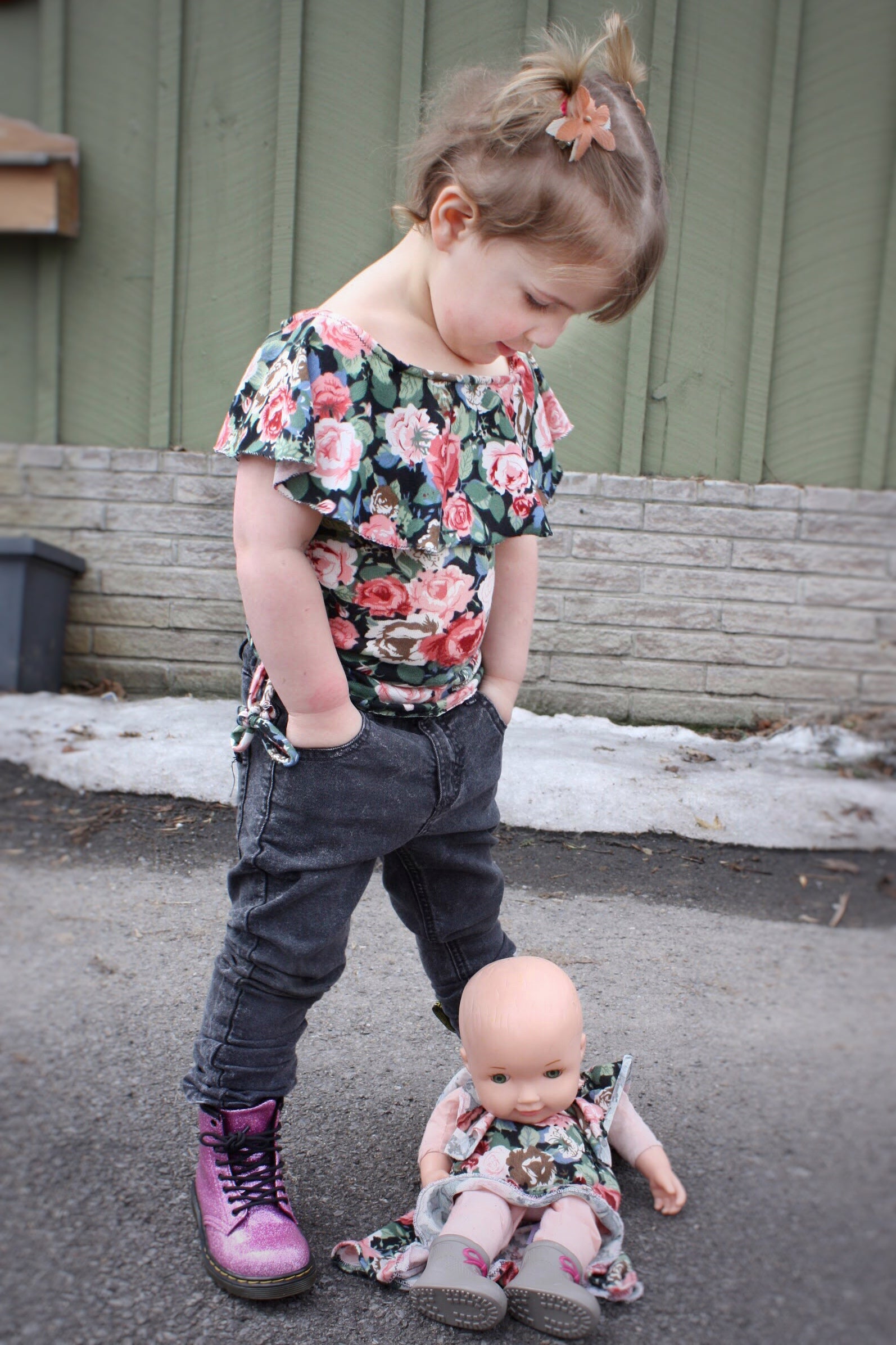 Kids Waterfall Swimsuit Mix & Match Pattern