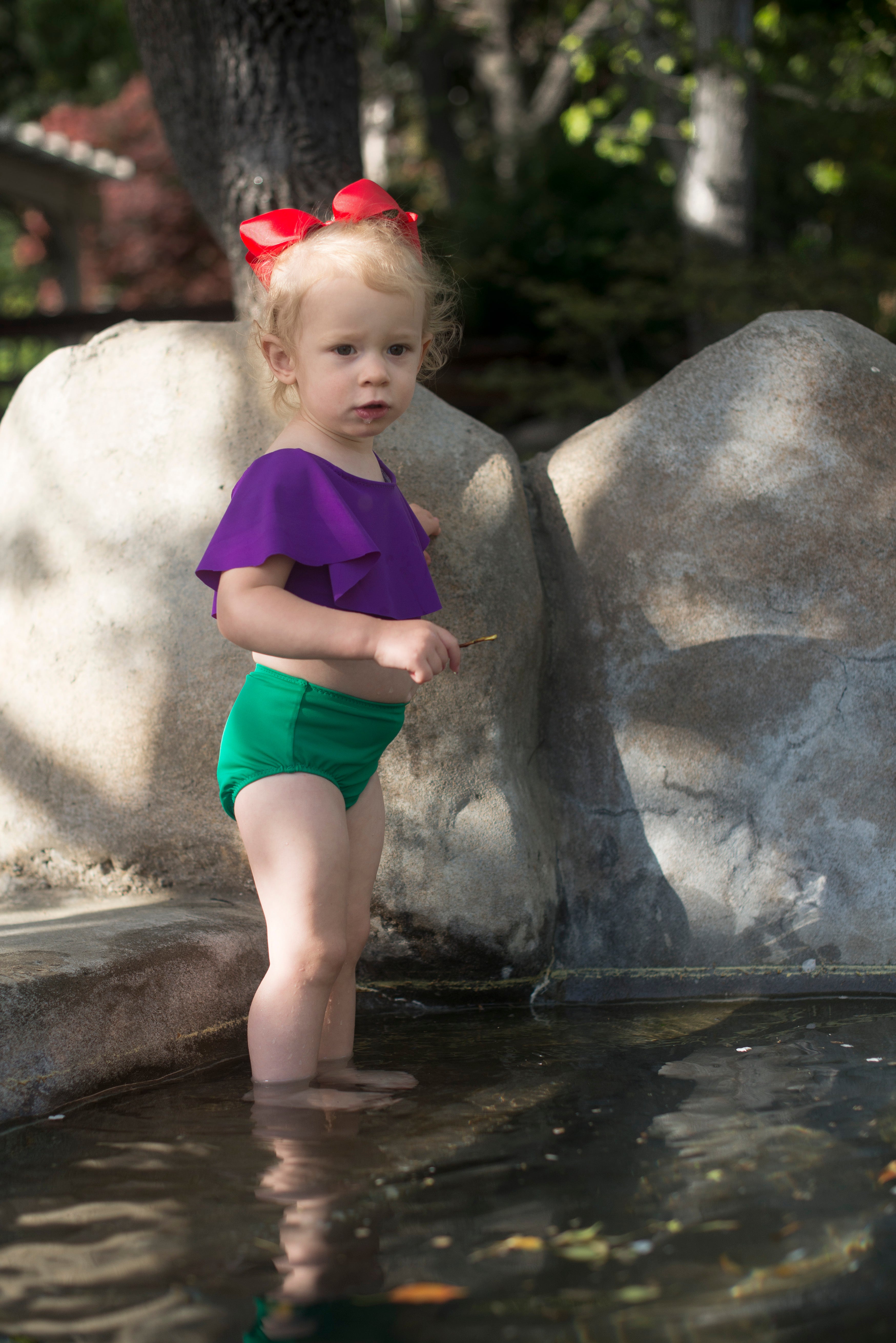 Kids Waterfall Swimsuit Mix & Match Pattern