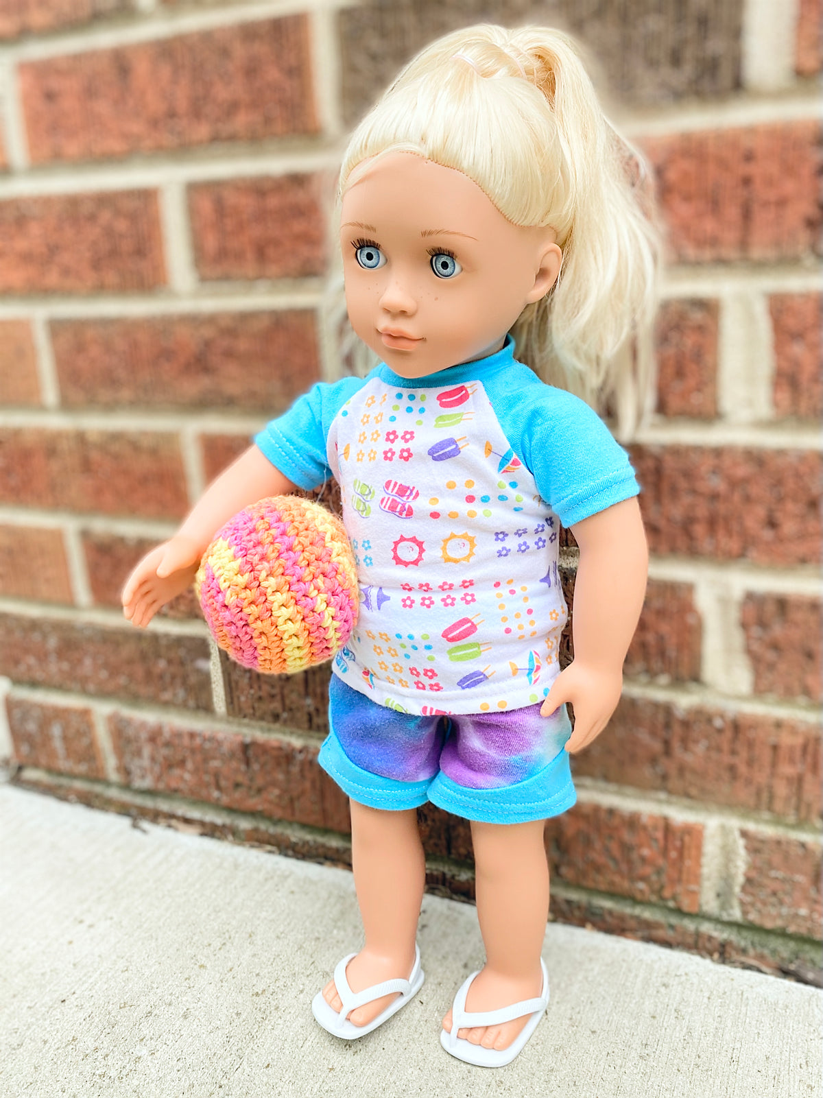 Be Active Shorts & Raglan Tee Doll Pattern Set