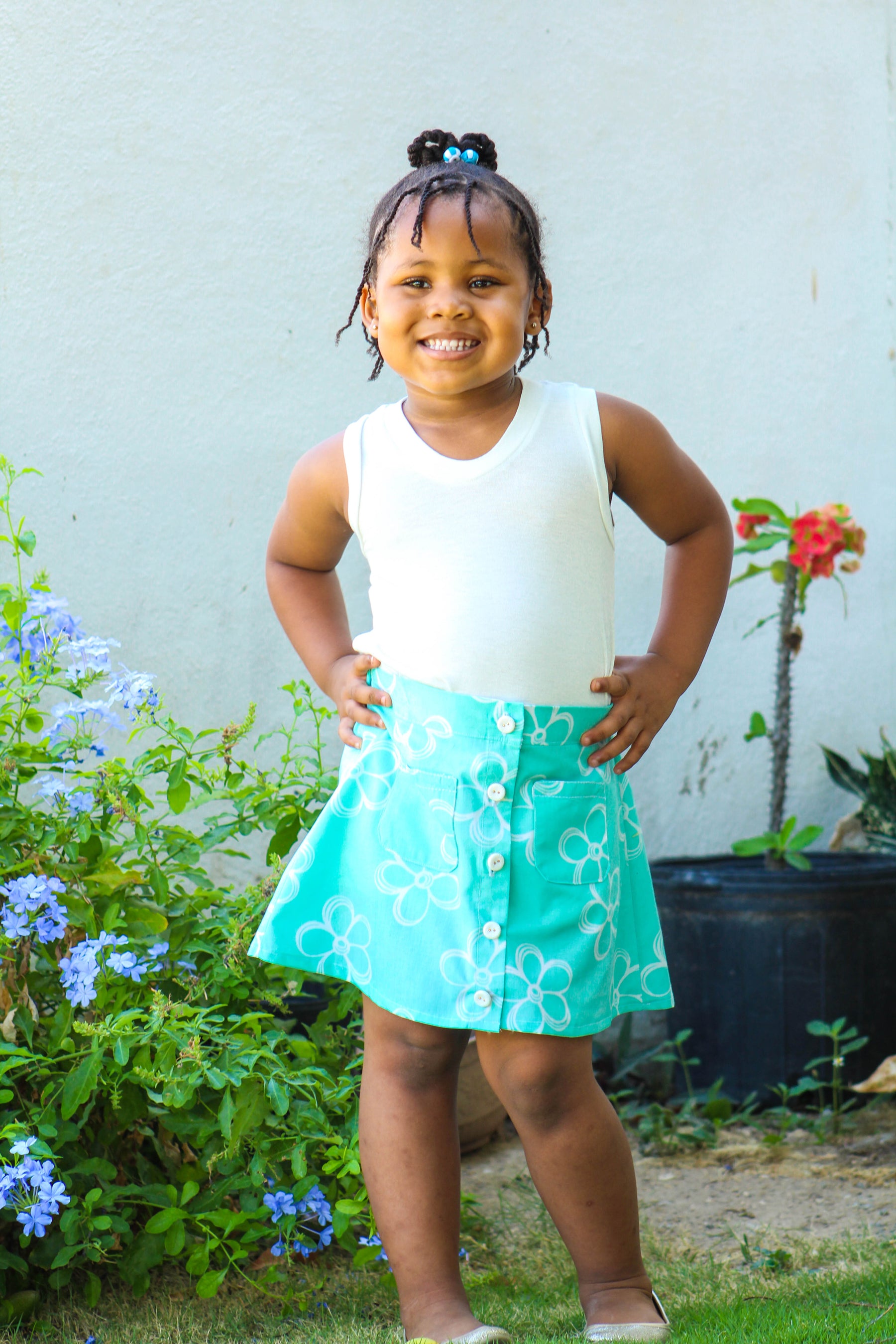Kid's Button A-line Skirt Pattern