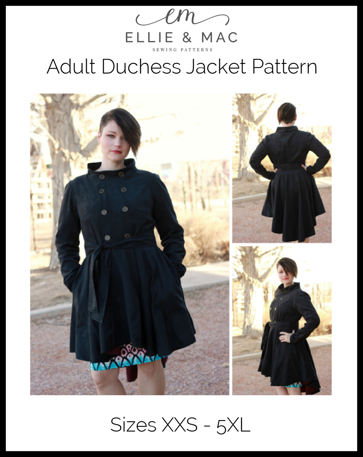 Zip It Jacket Pattern (Curvy Size Chart)