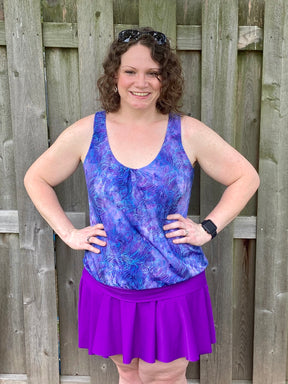 Gathered Tankini Swimsuit Mix & Match Pattern