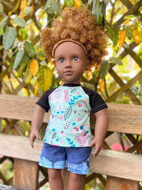 Be Active Shorts & Raglan Tee Doll Pattern Set