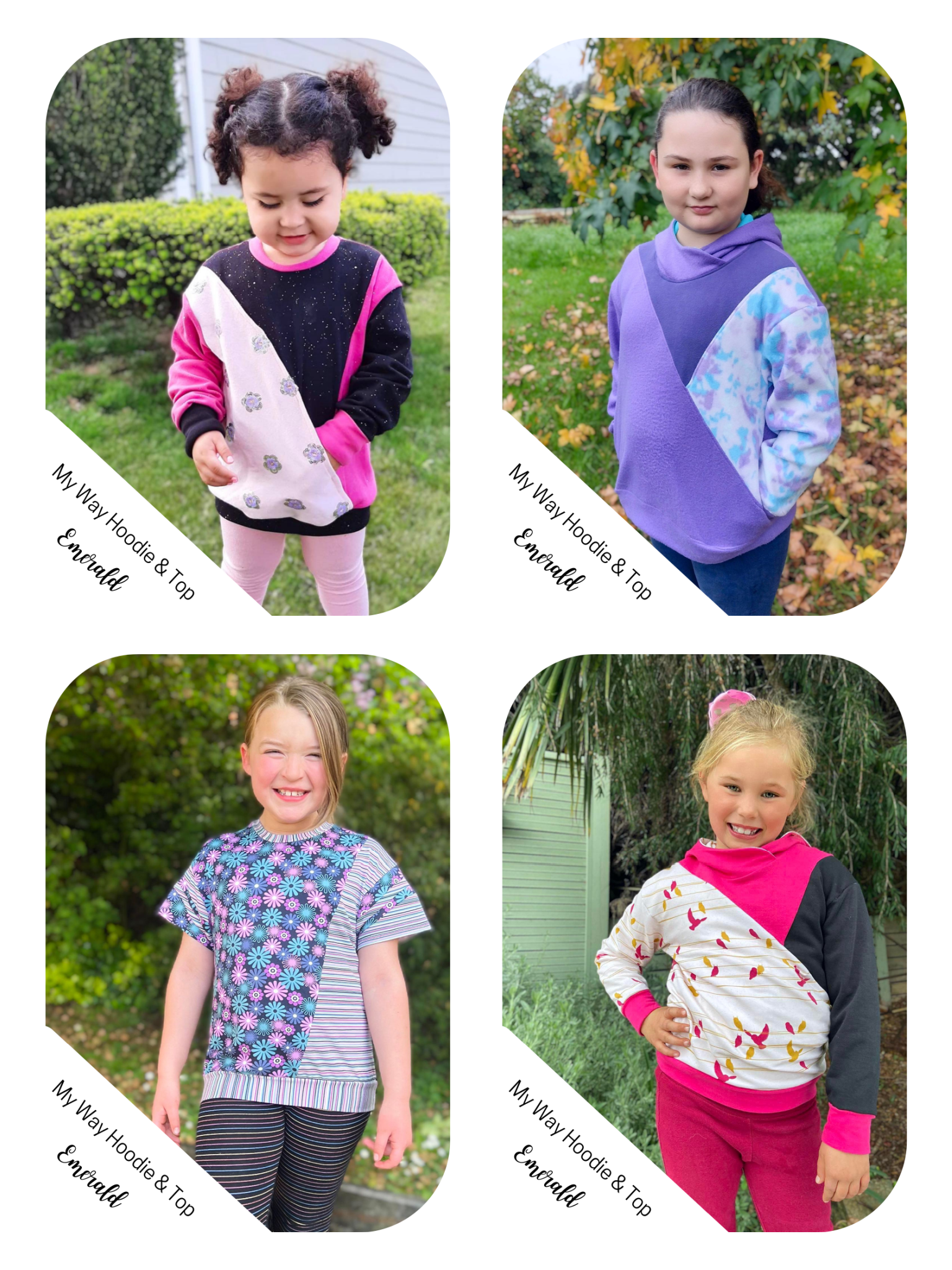 Kids Color Block My Way Hoodie Top