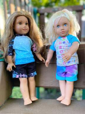 Be Active Shorts & Raglan Tee Doll Pattern Set