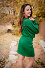 Flattering faux wrap dress sewing pattern for work-to-weekend style